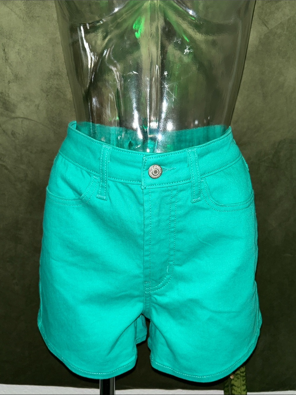 Old Navy High-Waist Teal Shorts